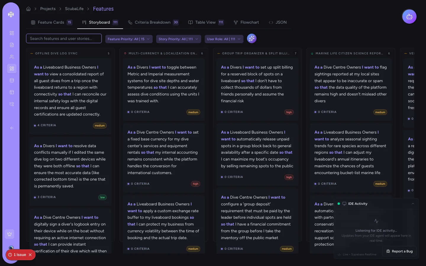 Pages and components workspace