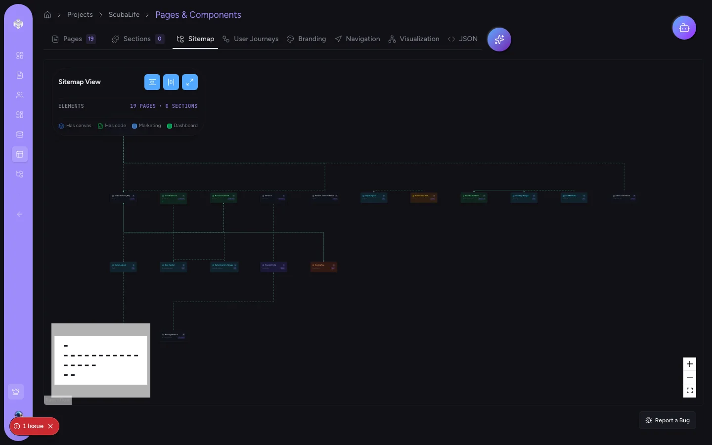 Generated file structure view