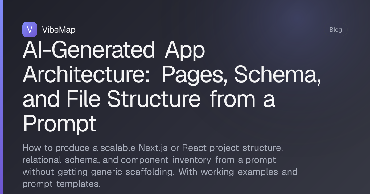 AI-Generated App Architecture: Pages, Schema, and File Structure from a ...